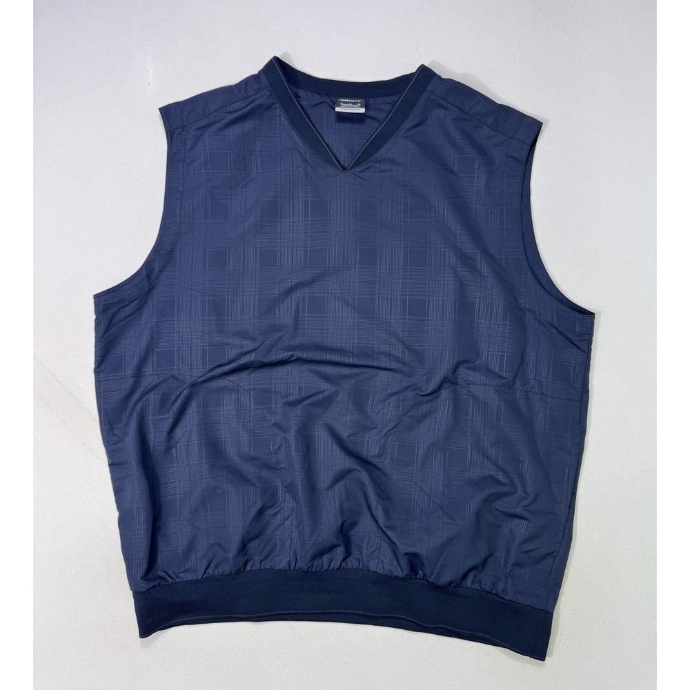 Nike Golf Vest Men's XL Navy Pullover V Neck Performance Pockets 416282-414